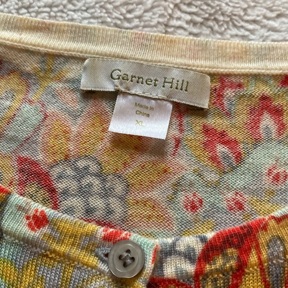 Spring! Garnet Hill Merino Button-up Cardigan - Picture 2 of 6